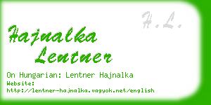 hajnalka lentner business card